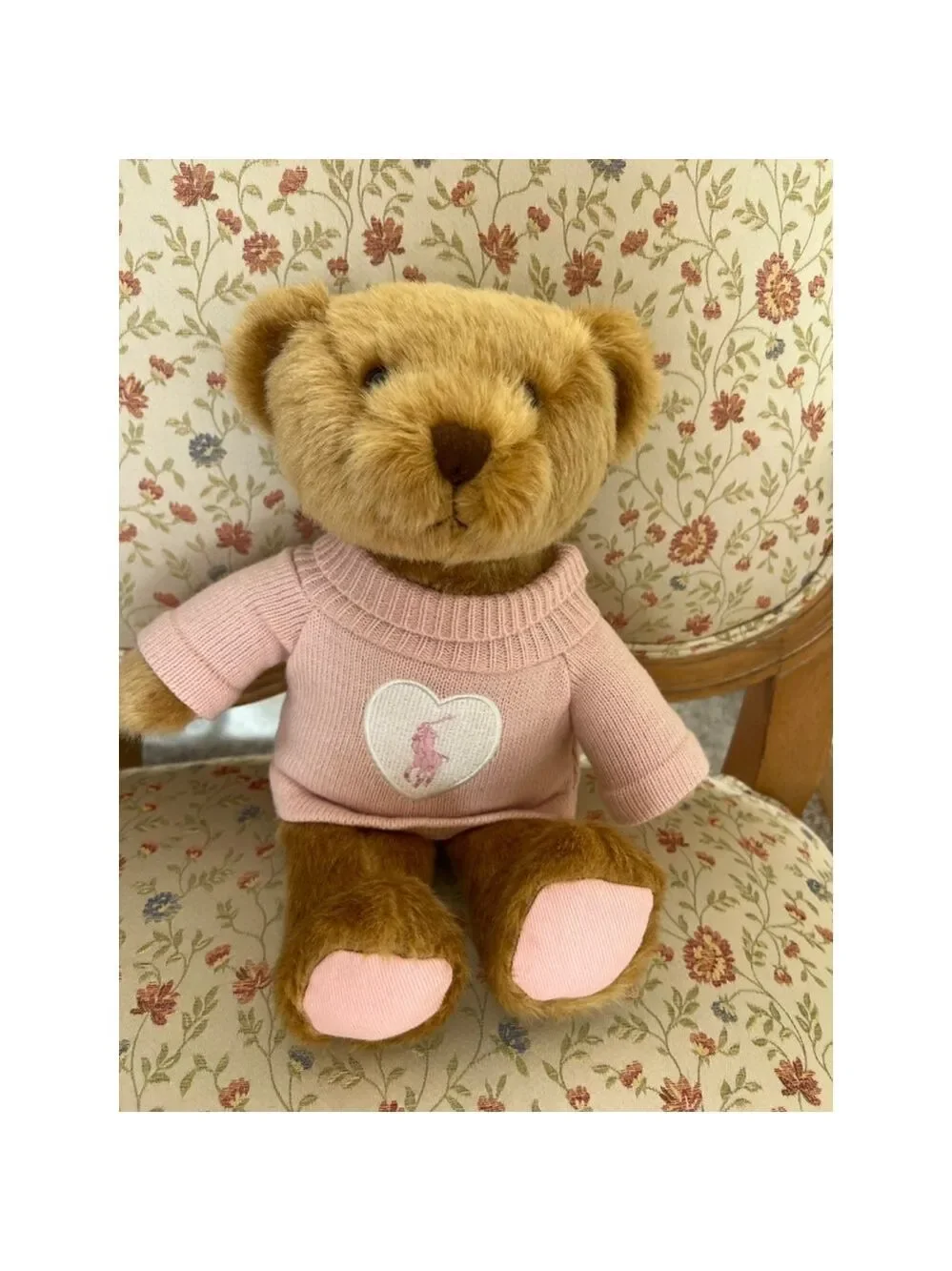 Ralph Lauren Pink Pony Teddy Bear with Pink Sweater